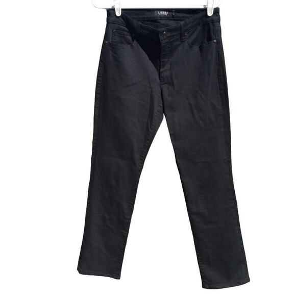 Ralph Lauren straight jeans womens 8 M black label classic preppy emo minimalist - Picture 1 of 13